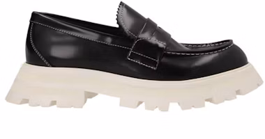 Order (W) Alexander McQueen Wander Noir ''Chaussures Plates en Cuir Mode à Semelle Épaisse'' 708061WIC6K1075