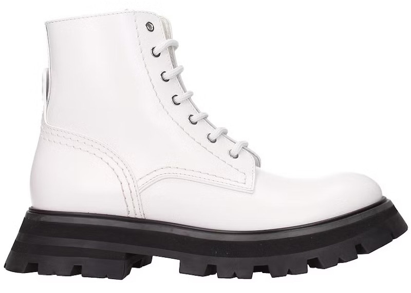 (Women) Alexander McQueen Wander Boot 'White Black' 657569WHZ809358