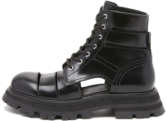 (Women) Alexander McQueen Wander Boots 'Black Leather Fashion Strap' 755644WIDU01000 Buy (Women) Alexander McQueen Wander Boots 'Black Leather Fashion Strap' 755644WIDU01000