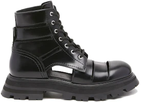 Order (W) Alexander McQueen Wander Laarzen ''Zwart Leren Modeband'' 755644WIDU01000