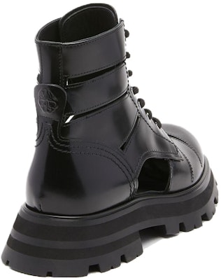 (Women) Alexander McQueen Wander Boots 'Black Leather Fashion Strap' 755644WIDU01000 Shop (Women) Alexander McQueen Wander Boots 'Black Leather Fashion Strap' 755644WIDU01000