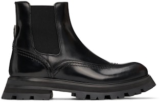 (Women) Alexander McQueen Wander Chelsea Ankle Boot 'Black Natural' 676742WHZ8L1443 (Women) Alexander McQueen Wander Chelsea Ankle Boot 'Black Natural' 676742WHZ8L1443