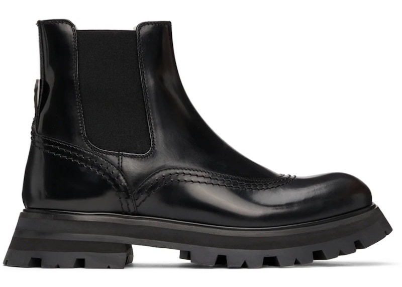 (Women) Alexander McQueen Wander Chelsea Ankle Boot 'Black Natural' 676742WHZ8L1443