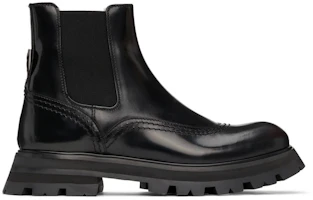 (Women) Alexander McQueen Wander Chelsea Ankle Boot 'Black Natural' 676742WHZ8L1443 (Women) Alexander McQueen Wander Chelsea Ankle Boot 'Black Natural' 676742WHZ8L1443