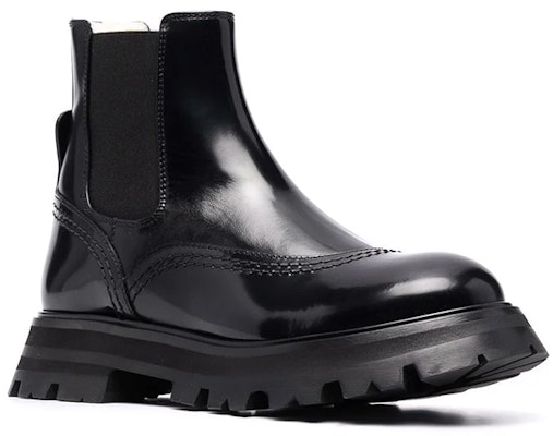 (Women) Alexander McQueen Wander Chelsea Ankle Boot 'Black Natural' 676742-WHZ8L-1443 Order (Women) Alexander McQueen Wander Chelsea Ankle Boot 'Black Natural' 676742-WHZ8L-1443