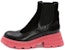 (W) Alexander McQueen Wander Chelsea Boot 'Hitam Merah Jambu' 666368-WHZ8C-1486