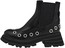 (Women) Alexander McQueen Wander Chelsea Boot 'Black Calfskin' 733042WIC6I1081 (Women) Alexander McQueen Wander Chelsea Boot 'Black Calfskin' 733042WIC6I1081