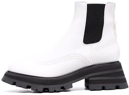 (Women) Alexander McQueen Wander Chelsea Boot 'New Ivory Black' 666368WHZ849360 Buy (Women) Alexander McQueen Wander Chelsea Boot 'New Ivory Black' 666368WHZ849360
