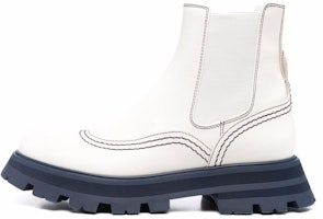 (Women) Alexander McQueen Wander Chelsea Boot 'White Navy' 686283WHZ8R9295 (Women) Alexander McQueen Wander Chelsea Boot 'White Navy' 686283WHZ8R9295