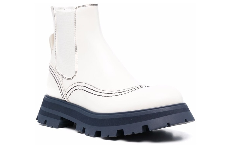 Order (W) 알렉산더 맥퀸 원더 첼시 부츠 '화이트 네이비' 686283WHZ8R9295