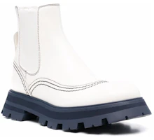 Order (W) Alexander McQueen Wander Chelsea Boot ''Wit Navy'' 686283WHZ8R9295