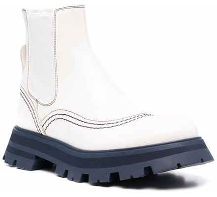 (Women) Alexander McQueen Wander Chelsea Boot 'White Navy' 686283WHZ8R9295 Order (Women) Alexander McQueen Wander Chelsea Boot 'White Navy' 686283WHZ8R9295