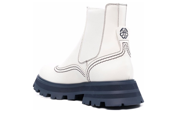 Lookbook (W) 알렉산더 맥퀸 원더 첼시 부츠 '화이트 네이비' 686283WHZ8R9295