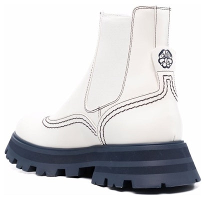 (Women) Alexander McQueen Wander Chelsea Boot 'White Navy' 686283WHZ8R9295 Lookbook (Women) Alexander McQueen Wander Chelsea Boot 'White Navy' 686283WHZ8R9295