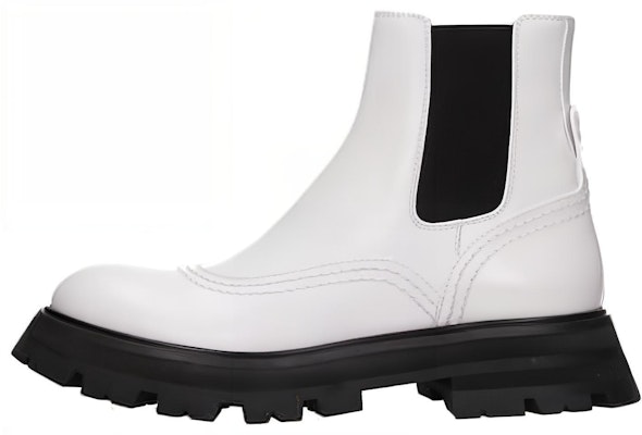 (Women) Alexander McQueen Wander Chelsea Boot 'White Black' 666367WHZ849360 Buy (Women) Alexander McQueen Wander Chelsea Boot 'White Black' 666367WHZ849360