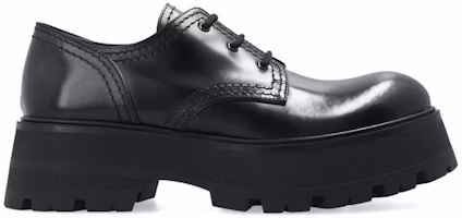(Women) Alexander McQueen Wander Lace-Up Loafers 'Black' 700079WIC611000 (Women) Alexander McQueen Wander Lace-Up Loafers 'Black' 700079WIC611000