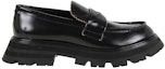 Order (W) Alexander McQueen Wander Kasut Kulit Loafers 'Hitam Teras' 685690WHZ851081
