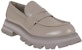 (W) Alexander McQueen Wander Kasut Loafer Kulit 'Coklat Kelabu' 708061WIC6A2104