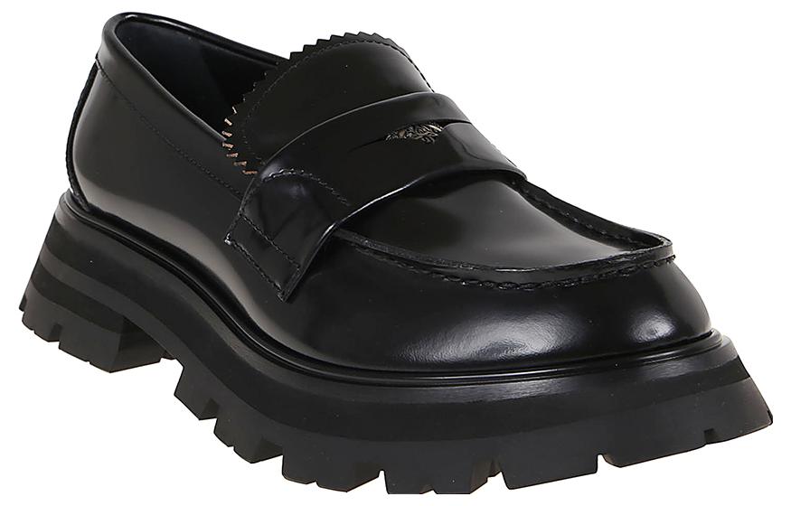 Lookbook (W) Mocasines de Cuero Alexander McQueen Wander 'Core Black' 685690WHZ851081