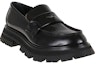 Lookbook (W) Alexander McQueen Wander Kasut Kulit Loafers 'Hitam Teras' 685690WHZ851081