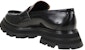 (W) Alexander McQueen Wander Kasut Kulit Loafers 'Hitam Teras' 685690WHZ851081