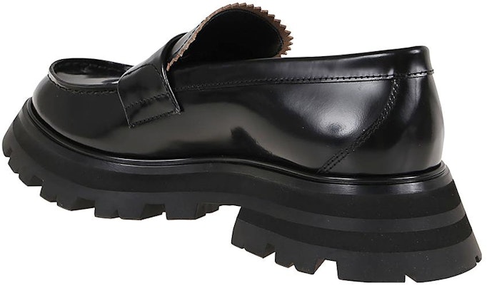 (W) Alexander McQueen Wander Kasut Kulit Loafers 'Hitam Teras' 685690WHZ851081 Shop (W) Alexander McQueen Wander Kasut Kulit Loafers 'Hitam Teras' 685690WHZ851081