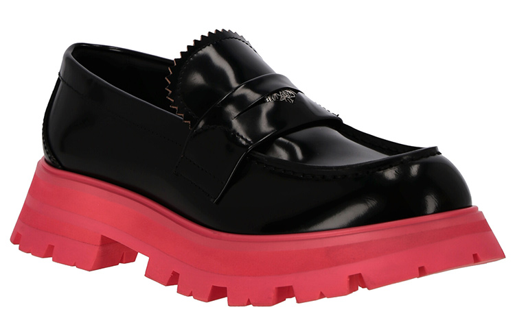 Order (W) Alexander McQueen Wander Mocasín 'Negro Rosa' 685690-WHZ8N-1487