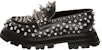 (W) Alexander McQueen Wander Loafer 'Hitam Permata Perak' 708062WIC651081