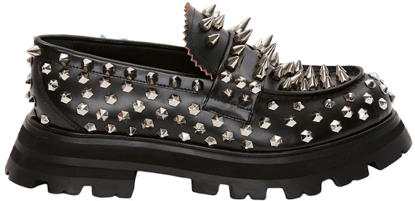 (Women) Alexander McQueen Wander Loafer 'Black Silver Studs' 708062WIC651081 Order (Women) Alexander McQueen Wander Loafer 'Black Silver Studs' 708062WIC651081