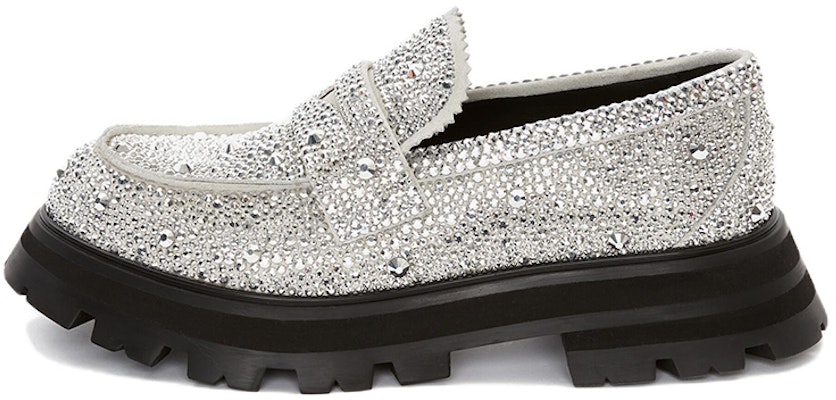 (Women) Alexander McQueen Wander Loafer 'New Ivory Crystal Embellished' 708063WIBY19359 Buy (Women) Alexander McQueen Wander Loafer 'New Ivory Crystal Embellished' 708063WIBY19359