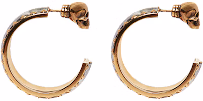 Lookbook (Women) Alexander McQueen Yellow Brass Skull Earrings 677694J160Z1334