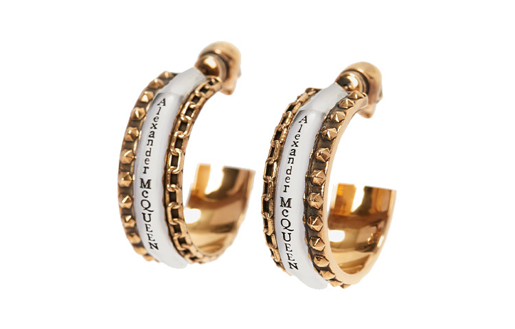 Shop (W) Pendientes de Calavera de Latón Amarillo Alexander McQueen. 677694J160Z1334