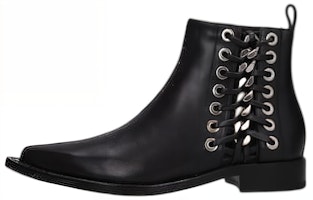(Women) Alexander McQueen Zip Low-Heel Ankle Boots 'Black' 493541WHR541081 (Women) Alexander McQueen Zip Low-Heel Ankle Boots 'Black' 493541WHR541081
