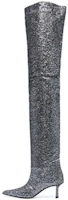 (Women) Alexander Wang 7.5cm 'Silver Pointed-Toe Thigh-High Boots' 30123B008028 (Women) Alexander Wang 7.5cm 'Silver Pointed-Toe Thigh-High Boots' 30123B008028