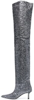 (Women) Alexander Wang 7.5cm 'Silver Pointed-Toe Thigh-High Boots' 30123B008028 (Women) Alexander Wang 7.5cm 'Silver Pointed-Toe Thigh-High Boots' 30123B008028