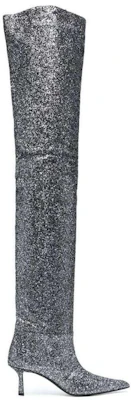 亞歷山大·王 尖頭套穿 及膝長靴 7.5厘米 女款 銀色 Order 亞歷山大·王 尖頭套穿 及膝長靴 7.5厘米 女款 銀色