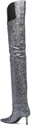 亞歷山大·王 尖頭套穿 及膝長靴 7.5厘米 女款 銀色 Shop 亞歷山大·王 尖頭套穿 及膝長靴 7.5厘米 女款 銀色