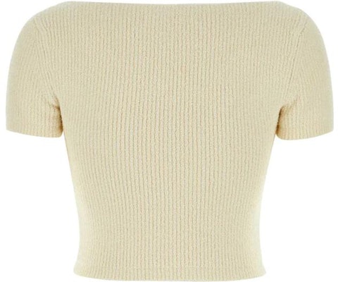 (Women) Alexander Wang Beige Solid Crewneck Cut-Out Short Sleeve T-Shirt 4KC3231035-273 Lookbook (Women) Alexander Wang Beige Solid Crewneck Cut-Out Short Sleeve T-Shirt 4KC3231035-273
