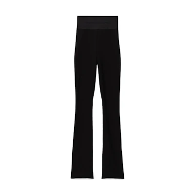 (Women) Alexander Wang Black Bootcut Pants with Logo Waistband Casual Look. 1KC1244050-001
