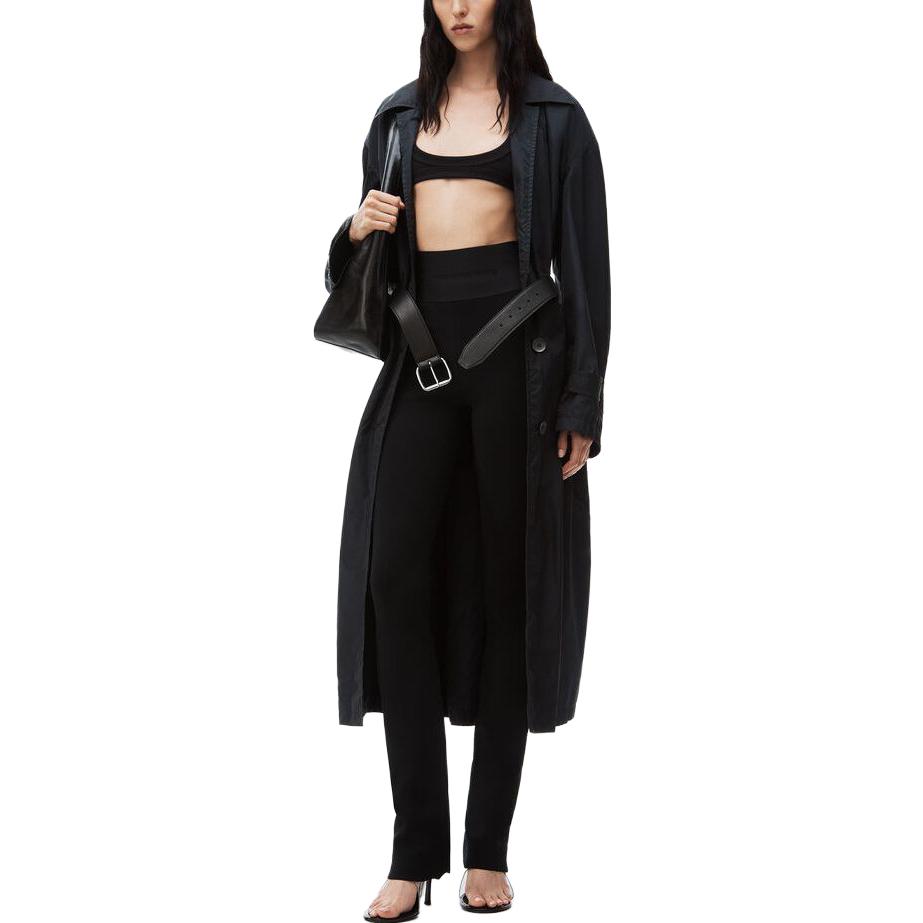 Lookbook (Women) Alexander Wang  Black Bootcut Pants with Logo Waistband Casual Look. 1KC1244050-001