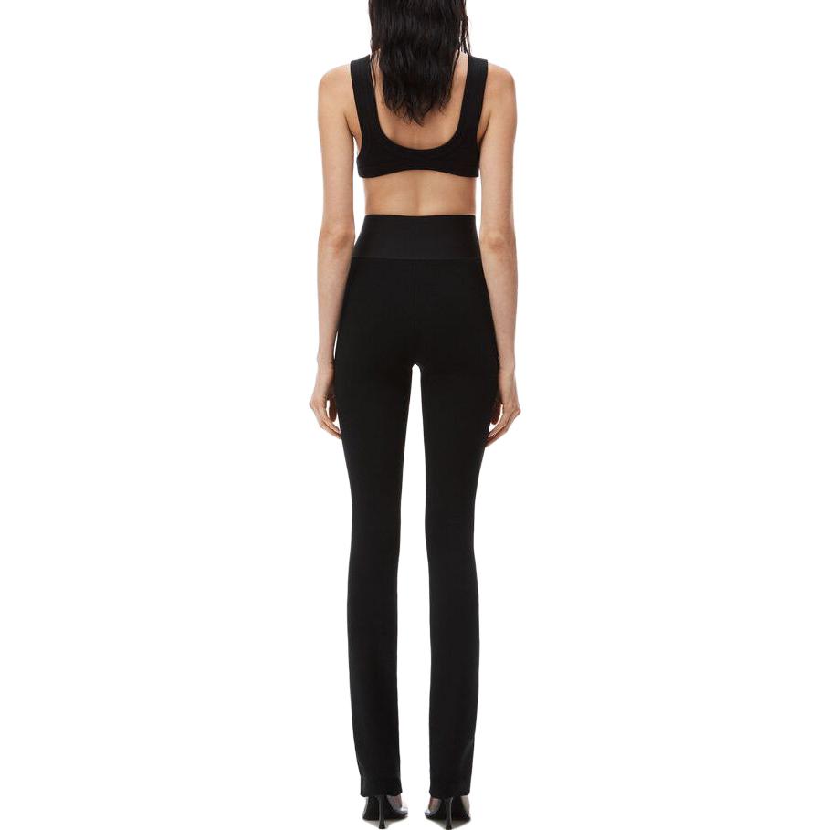 Shop (Women) Alexander Wang  Black Bootcut Pants with Logo Waistband Casual Look. 1KC1244050-001