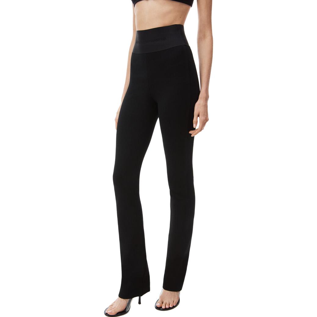 Purchase (Women) Alexander Wang  Black Bootcut Pants with Logo Waistband Casual Look. 1KC1244050-001