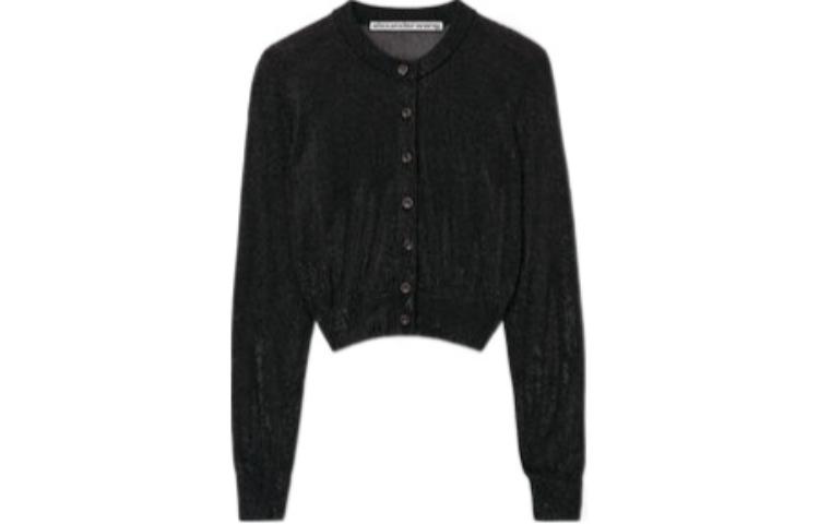 Order (Women) Alexander Wang  Black Buttoned Cropped Long Sleeve Shirt. 1KC1243037-001