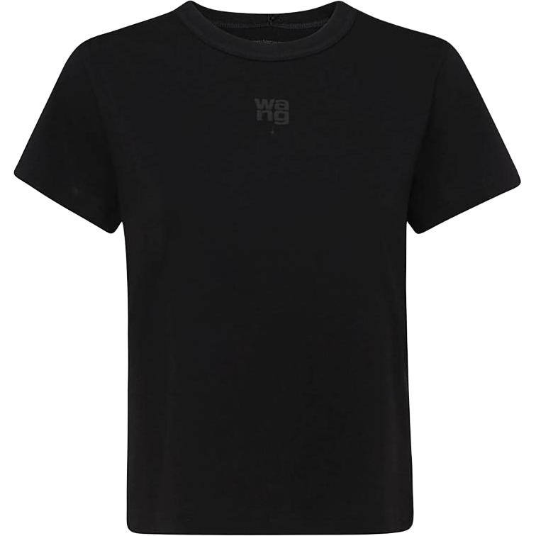 (Women) Alexander Wang  Black Crewneck Short-Sleeve T-Shirt. 4CC3241521-001