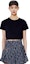 Sizing (Women) Alexander Wang Black Jacquard Knit Short Sleeve Crewneck T-Shirt SS24 4CC1241426-BLACK