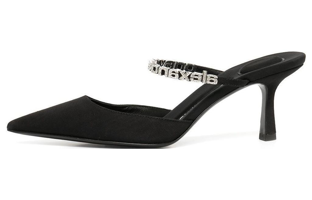 (Women) Alexander Wang 'Black Leather Open-Toe Fashion Sandals' 30123P003001