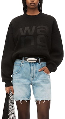 (W) 알렉산더 왕 블랙 로고 프린트 크루넥 스웨터 4KC4231020-001 Purchase (W) 알렉산더 왕 블랙 로고 프린트 크루넥 스웨터 4KC4231020-001