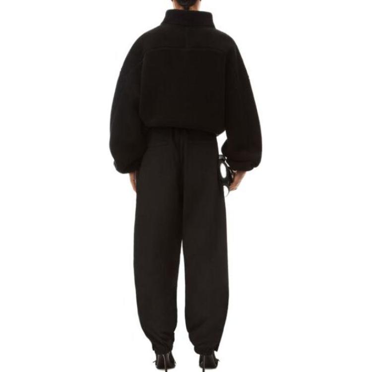 Shop (Women) Alexander Wang  Black Logo Print Elastic Cuff Jogger Sweatpants 4WC3234378-001