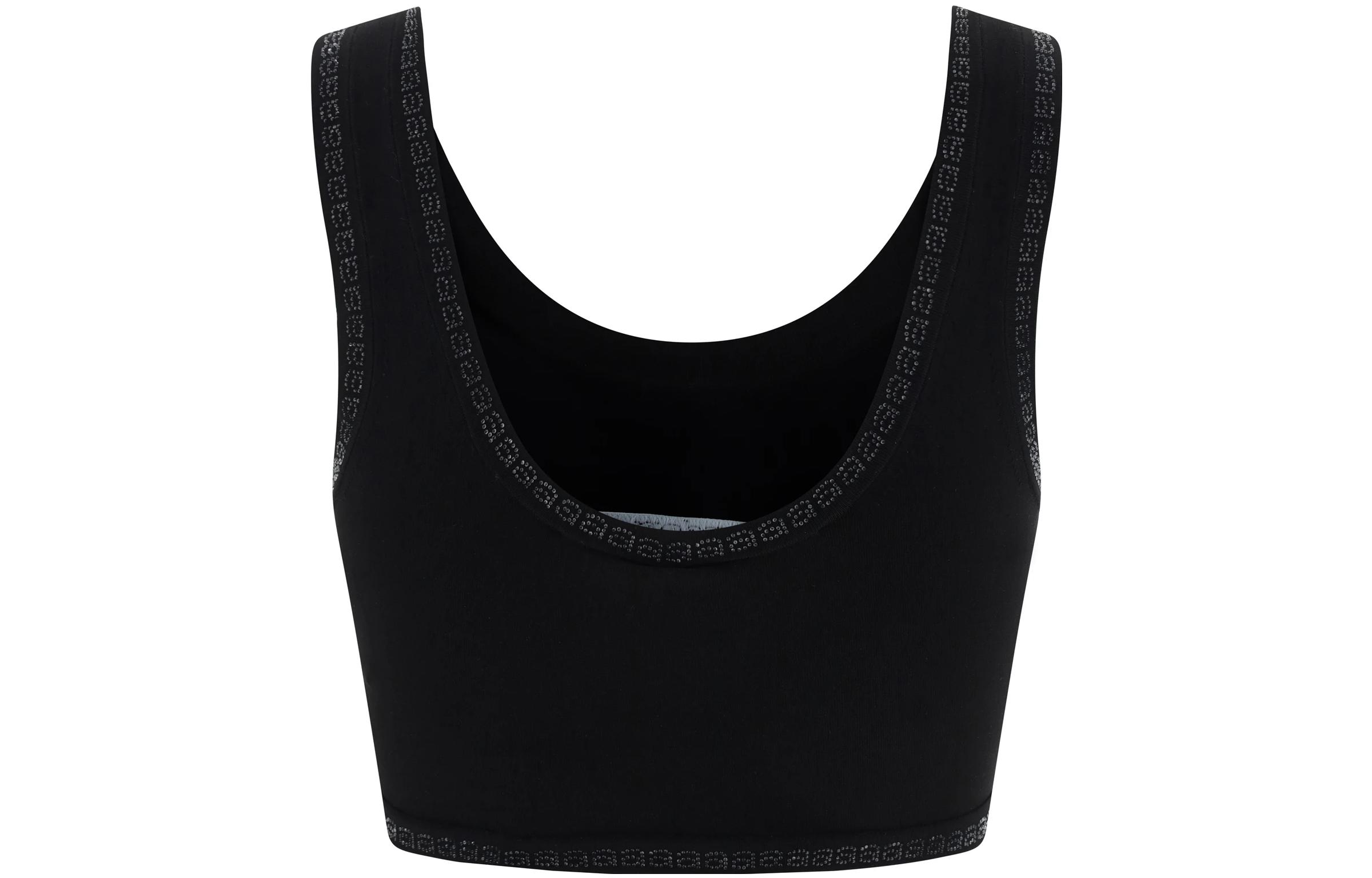 (Women) Alexander Wang  Black Logo Print Tank Top Shirt. 1KC3231018001