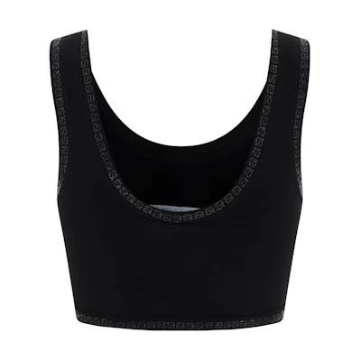 (Women) Alexander Wang Black Logo Print Tank Top Shirt. 1KC3231018001